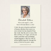 アイリッシュケルト十字の葬儀メモリアル祈りの言葉 (裏面)