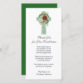 アイリッシュケルト十字バラ宗教弔意 サンキューカード (正面/裏面)