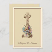 アイリッシュケルト十字フローラ弔意 サンキューカード (正面/裏面)