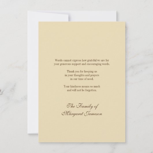 アイリッシュケルト十字フローラ弔意 サンキューカード (裏面)