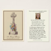 アイリッシュケルト十字フローラ葬儀祈りの言葉カード (正面&裏面)