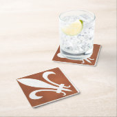 アイリッシュケルト美術デザインレッドタイル スクエアペーパーコースター (インサイチュ)