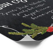 アイリッシュコーヒーのクリスマス休暇の冬の結婚式のサイン ポスター (角)