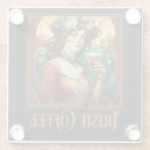 アイリッシュコーヒーアールヌーボー ガラスコースター (裏面)