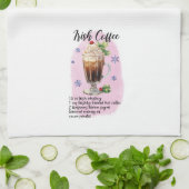 アイリッシュコーヒーカクテルレシピホリデークリスマス キッチンタオル (折り畳み)