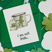 アイリッシュコーヒーバッグクローバーおもしろいSt patricks dayカード 案内状