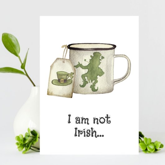 アイリッシュコーヒーバッグクローバーおもしろいSt patricks dayカード 案内状