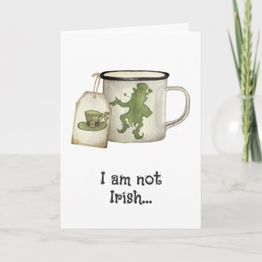 アイリッシュコーヒーバッグクローバーおもしろいSt patricks dayカード 案内状 (正面)