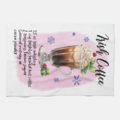 アイリッシュコーヒーレシピクリスマスのレシピデザイン キッチンタオル (横)