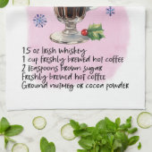 アイリッシュコーヒーレシピホリデー キッチンタオル (折り畳み)