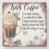 アイリッシュコーヒーレシピマーブルコースター ストーンコースター (正面)