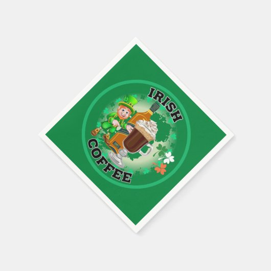 アイリッシュコーヒー – An Elixir. スタンダードカクテルナプキン (角)