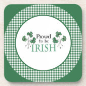 アイリッシュコ誇りを持ったースターのセットになるグリーンシャムロック コースター (正面)