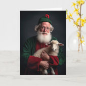 アイリッシュサンタクリスマス カード (黄色い花)