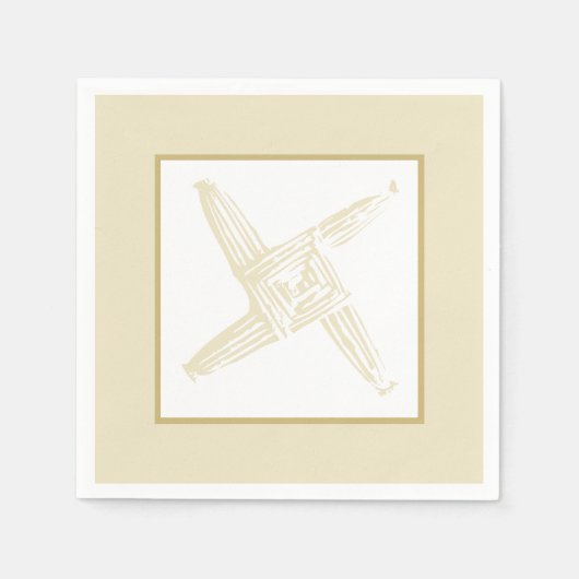 アイリッシュサンブリジッド十字架 スタンダードカクテルナプキン (正面)