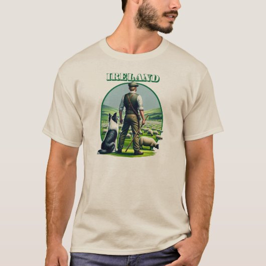 アイリッシュシェパードとコ縁どリー Tシャツ (正面)