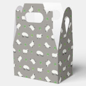 アイリッシュシャムロックと羊のパターン フェイバーボックス (オープン)