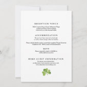 アイリッシュシャムロックオールインワングリーン結婚式招待状 招待状 (裏面)