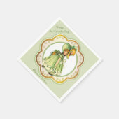 アイリッシュシャムロックガールナプキンス スタンダードカクテルナプキン (角)