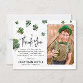 アイリッシュシャムロッククローバー悔やみや弔慰写真 サンキューカード (正面)