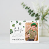 アイリッシュシャムロッククローバー悔やみや弔慰写真 サンキューカード (スタンド正面)