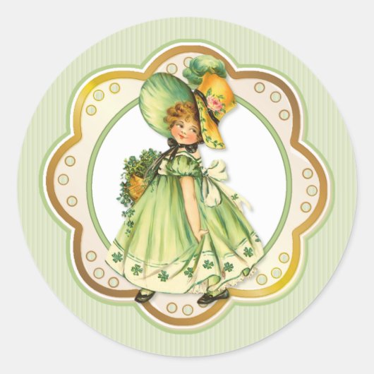 アイリッシュシャムロックスタッロールガール ラウンドシール (正面)