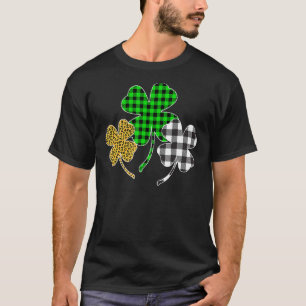 アイリッシュシャムロックスヒョウ水牛プレイドセントパトリック Tシャツ