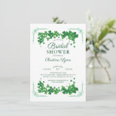 アイリッシュシャムロックブライダルシャワー招待 招待状 (スタンド正面)