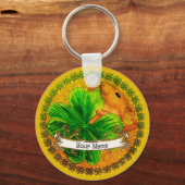 アイリッシュシャムロックマウスカスタムキーホルダー キーホルダー (正面)