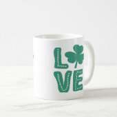アイリッシュシャムロックラブSt patricks day コーヒーマグカップ (正面右)