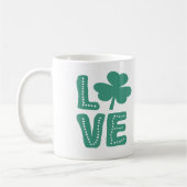 アイリッシュシャムロックラブSt patricks day コーヒーマグカップ (左)