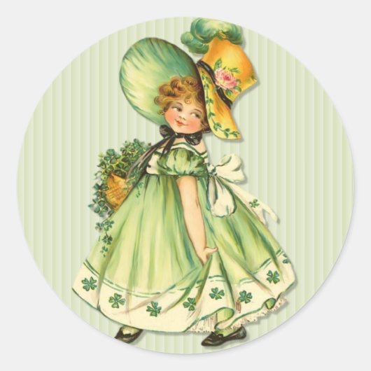 アイリッシュシャムロック散歩 ラウンドシール (正面)