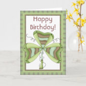 アイリッシュシャムロック1ハッピーマーチ誕生日カード カード (黄色い花)