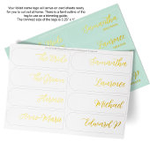 アイリッシュシャムロック&ゴールド結婚フォイルの名前タグ 箔シーズンカード