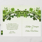 アイリッシュシャムロック、スワーズ結婚式 プログラム (正面/裏面)