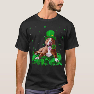アイリッシュシャムロックSt patricks dayピットブル カッコいい Tシャツ