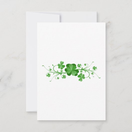 アイリッシュシャムロ伝統的ックスケルトのクローバー 出欠カード (裏面)
