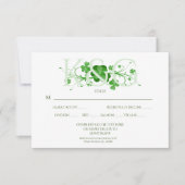 アイリッシュシャムロ伝統的ックスケルトのクローバー 出欠カード (正面)