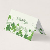 アイリッシュシャムロ結婚ックの感謝 名刺 (裏面)