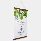 アイリッシュシャムロ結婚ックの歓迎サイン 吊り下げ型タペストリー (傾斜あり)