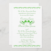 アイリッシュシャムロ結婚ック 招待状 (正面/裏面)