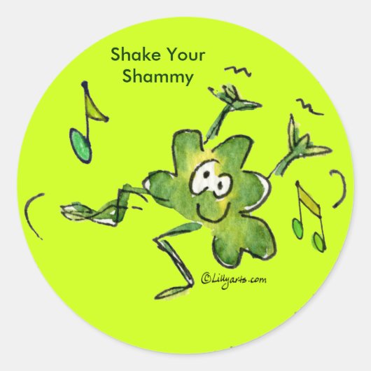 アイリッシュシャムロ転がックn 03ステッカー ラウンドシール (正面)