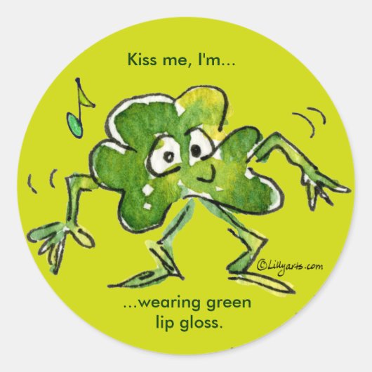 アイリッシュシャムロ転がックn 04ステッカー ラウンドシール (正面)