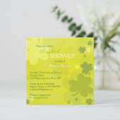 アイリッシュシャームロックグリーンブライダルシャワー 招待状 (スタンド正面)