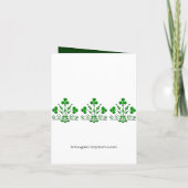 アイリッシュシャームロック自然空白のフォトノートカード カード (裏面)