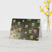 アイリッシュシャームロック カード (黄色い花)