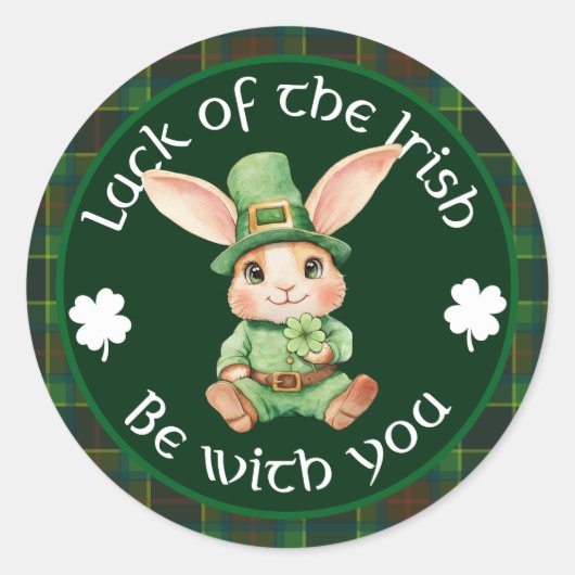 アイリッシュステッカーの一角 ラウンドシール (正面)