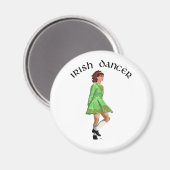 アイリッシュステップダンサー、グリーンドレス マグネット (正面/裏面)