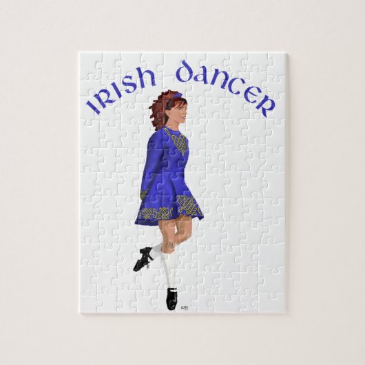 アイリッシュステップダンサー – 青 ジグソーパズル (縦)