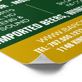 アイリッシュスポーツバーパブ/ブルワリー広告ズ ポスター (角)